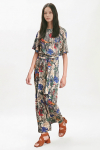 Blusa Jersey Est Jardim De Aves Manga Ampla