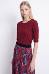 blusa rib brilho com manga