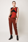 blusa bouclê patchwork
