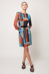 vestido jersey tapeçaria com cinto