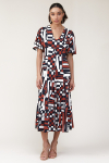 vestido jersey labirinto com nesgas