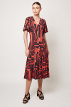 vestido jersey labirinto com nesgas