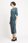 vestido new jersey drapeado