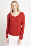 blusa malha tricô decotada