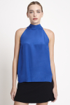 blusa seda gola laço