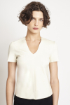blusa duplo leve decote V
