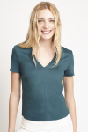 blusa duplo leve decote V