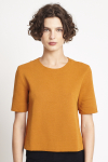 blusa bouclê manga curta