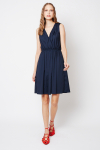 vestido tricoline transpasse