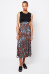 vestido jersey estampa ondas com duplo leve