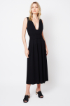 vestido bouclê entrelaçado sem mangas