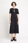 vestido duplo leve decote triângulo