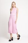 vestido duplo leve pregas pala