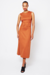 vestido duplo leve pregas pala