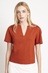 blusa duplo leve decote V