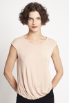 blusa malha tricô drapeado