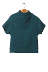 blusa bouclê mescla recortes