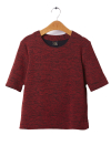 blusa bouclê mescla manga curta