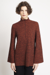 blusa bouclê mescla manga longa
