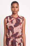 blusa jersey estampa pontilhismo