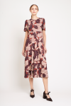vestido jersey estampa pontilhismo