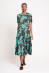 vestido jersey estampa pontilhismo