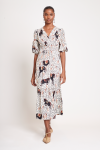 vestido jersey  estampa equestre