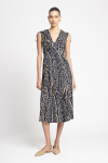 vestido jersey estampa penas