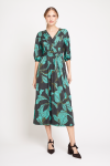 vestido jersey estampa pontilhismo