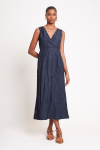vestido viscose metal