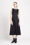 vestido cetim com recortes
