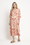 vestido jersey estampa natureza midi