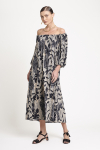 vestido jersey estampa cactus amplo