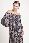 vestido jersey estampa cactus amplo