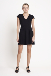 vestido malha dupla bouclê curto
