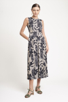 vestido jersey estampa cactus longo