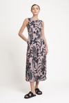 vestido jersey estampa cactus longo