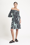 vestido jersey estampa suculentas lastex curto