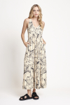 vestido jersey natureza com recortes