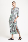 Vestido jersey reto estampa jardim