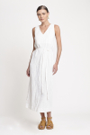 vestido viscose metal decote V