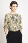 blusa jersey est peônia pregas