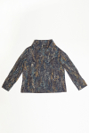 blusa jersey estampa bambu decote v
