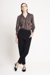 blusa jersey estampa bambu decote v