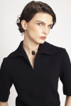 blusa bouclê com ziper