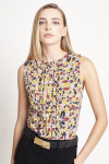 blusa jersey estampa alegria pregas