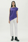 blusa malha dupla leve irregular