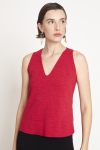 blusa bouclê decote v