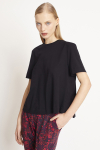 camiseta algodão pima com pregas