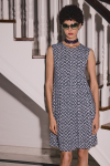 vestido jersey est cestaria com pregas curto